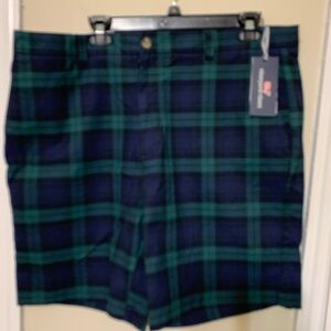 Vineyard Vines Classic Green and Blue Flat Front Shorts